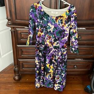 Beautiful floral three-quarter length sleeved dress